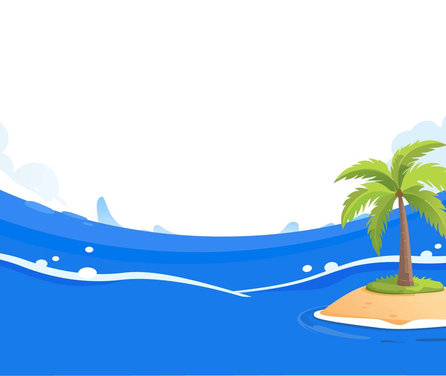 a beautiful sea and island